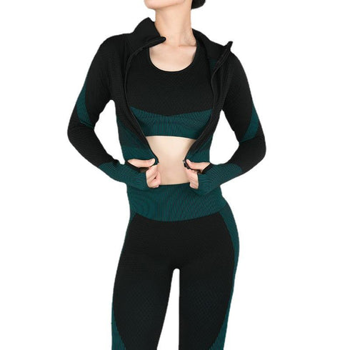 Yoga Suit Tight Running Fitness Three-Piece Set